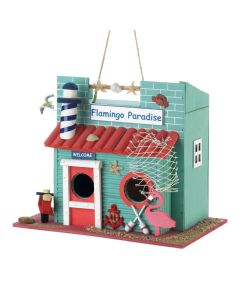 FLAMINGO PARADISE BIRDHOUSE